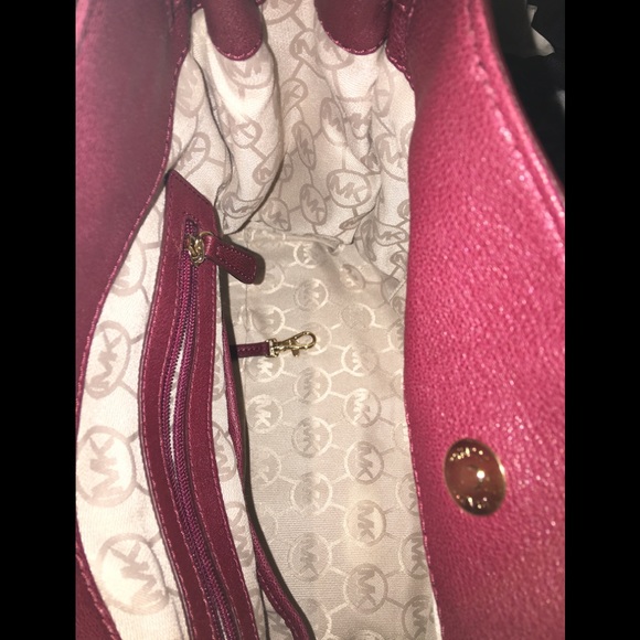 NWT Michael Kors Hamilton Large in Claret - Picture 2 of 12